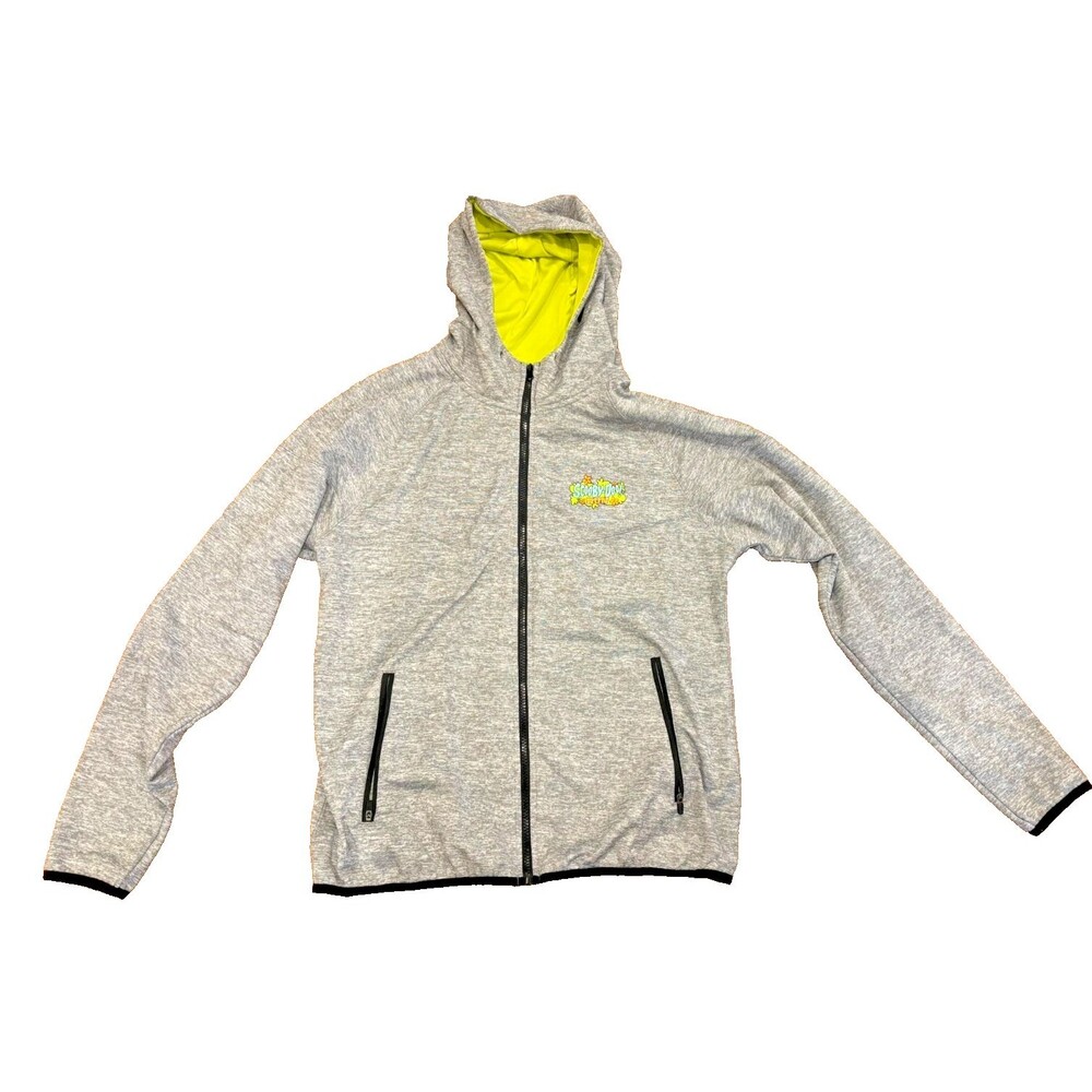 RM Running Man Scooby-Doo Run Hoodie Women's XL Full Zip Sweatshirt Gray Pockets